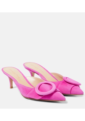 Gianvito Rossi Portofino suede mules