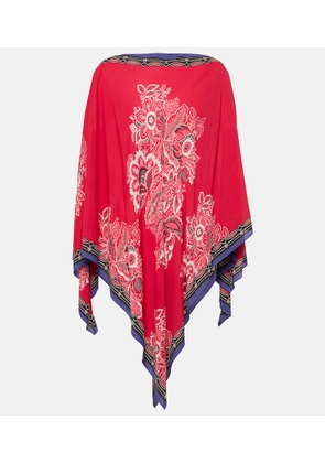 Etro Printed satin cape