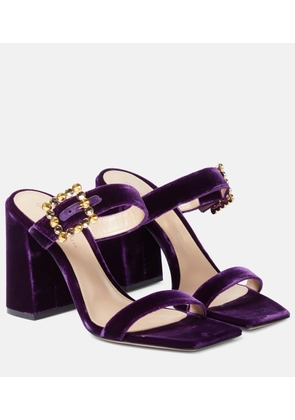 Gianvito Rossi Wondy embellished velvet mules