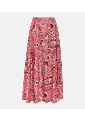 Etro Paisley cotton and silk maxi skirt