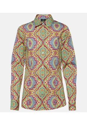Etro Printed cotton-blend shirt