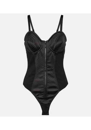 Jean Paul Gaultier Satin-trimmed bodysuit