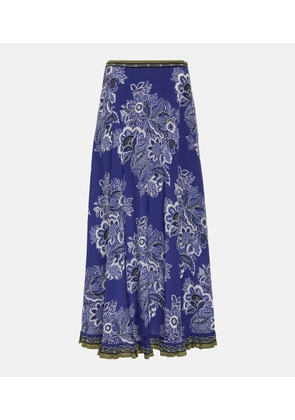Etro Floral silk maxi skirt