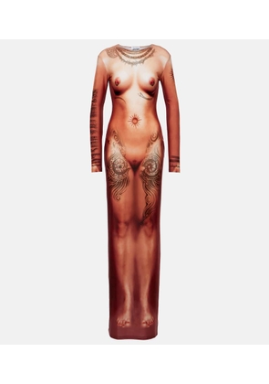 Jean Paul Gaultier Tattoo Collection maxi dress
