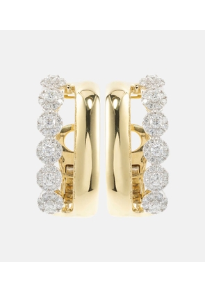 Yeprem Golden Strada 18kt gold clip-on earrings with diamonds