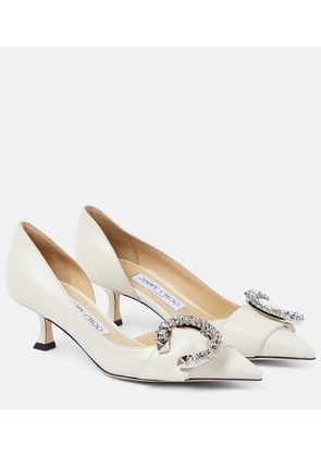 Jimmy Choo Melva 50 embellished leather pumps