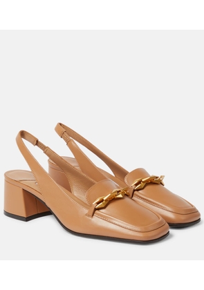 Jimmy Choo Diamond Tilda 45 leather slingback pumps