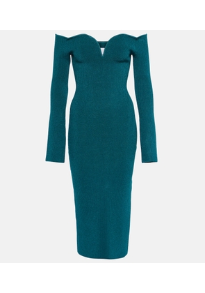 Galvan Grace off-shoulder midi dress