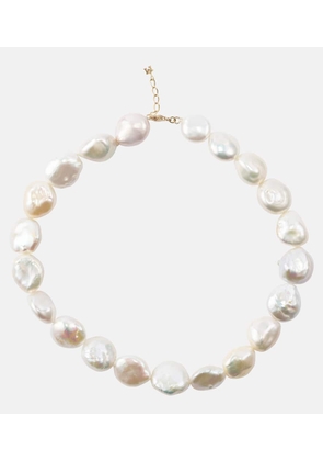Mateo 14kt gold necklace with pearls