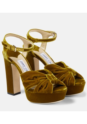 Jimmy Choo Heloise 120 velvet platform sandals