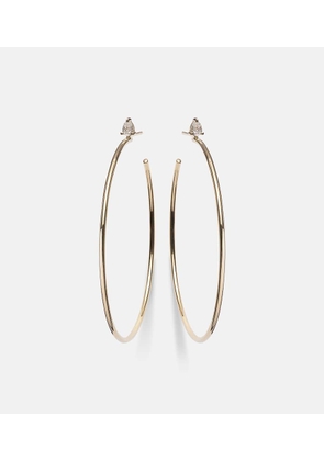 Anita Ko 18kt gold hoop earrings with diamonds
