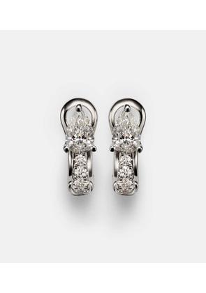 Anita Ko 18kt white gold huggies with diamonds