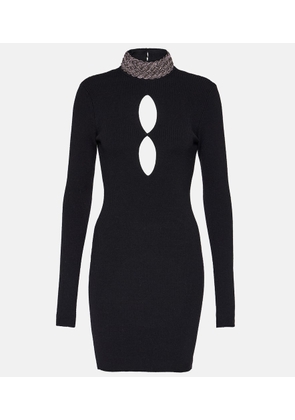 Giuseppe di Morabito Embellished wool-blend minidress