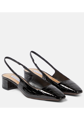 Aquazzura Ginza 35 patent leather slingback pumps