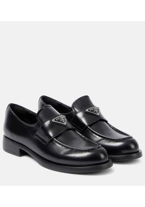 Prada Logo leather loafers