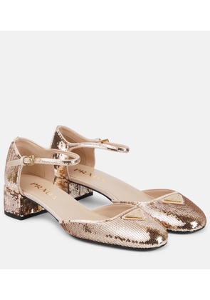 Prada Sequined Mary Jane pumps