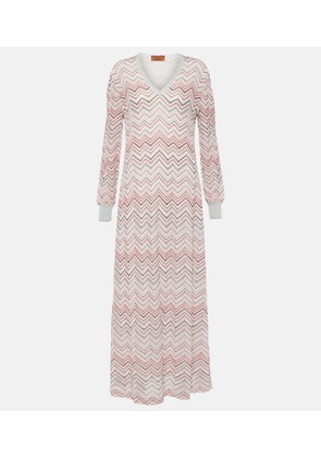 Missoni Zig Zag metallic knit maxi dress