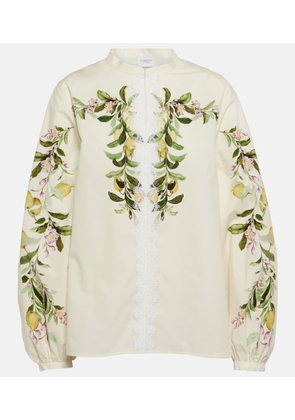 Giambattista Valli Embroidered cotton blouse