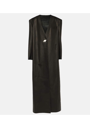 The Attico Leather maxi coat
