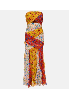 Carolina Herrera Floral strapless maxi dress
