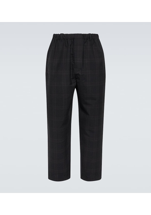 Lemaire Checked wool seersucker pants