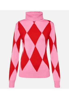 Perfect Moment Intarsia wool turtleneck sweater