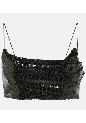 Alex Perry Sequined crop top