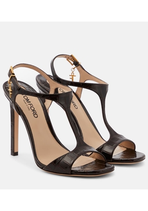 Tom Ford Angelina croc-effect leather sandals