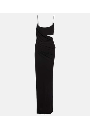 Alex Perry Asymmetric draped jersey maxi dress