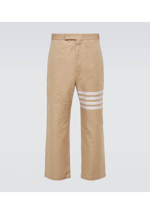 Thom Browne 4-Bar cropped cotton straight pants