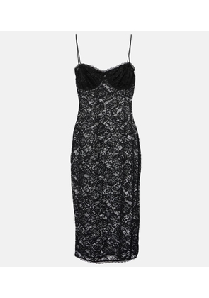 Oseree O-Lover floral lace midi dress