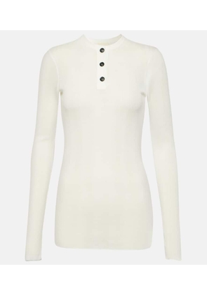 Khaite Byron cotton-blend jersey top