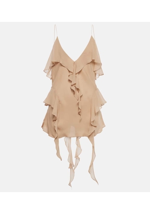 Khaite Piet ruffled silk georgette camisole