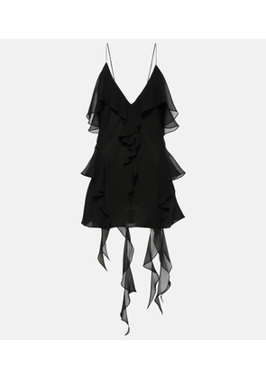 Khaite Piet ruffled silk chiffon top