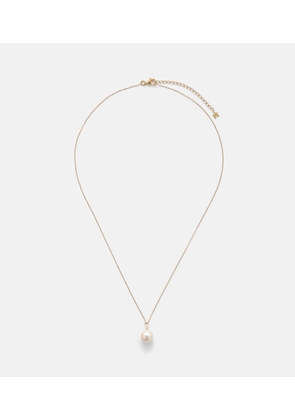 Mateo Dot 14kt gold necklace with diamond and pearl