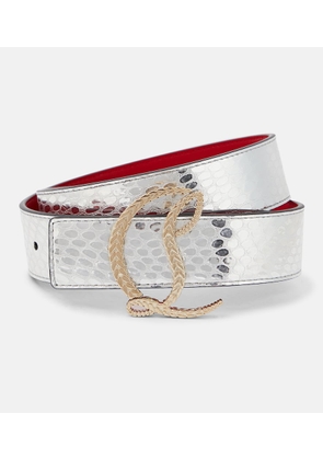 Christian Louboutin CL 35mm metallic leather belt