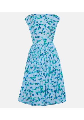 Marni Floral cotton poplin midi dress