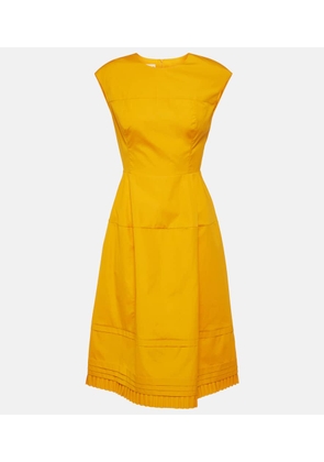 Marni Pleated cotton midi dress