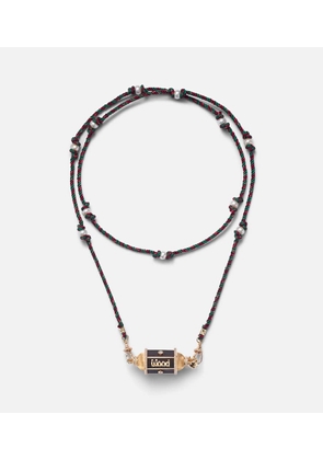 Marie Lichtenberg Knock on Wood 18kt gold locket necklace with diamonds