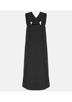 CO Border wool-blend faille midi dress