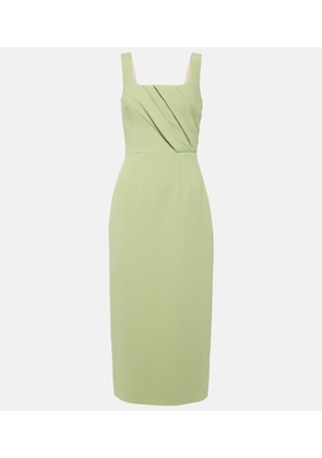 Emilia Wickstead Arina pleated crepe midi dress