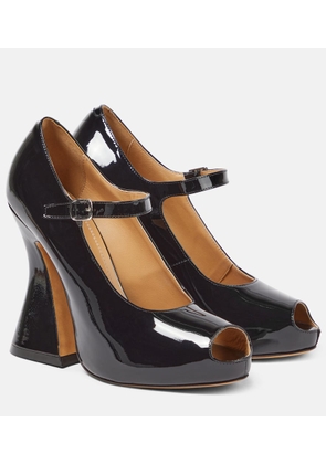 Maison Margiela Patent leather peep-toe Mary Jane pumps