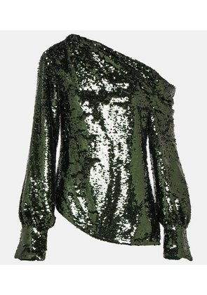 Simkhai Alice sequined one-shoulder top