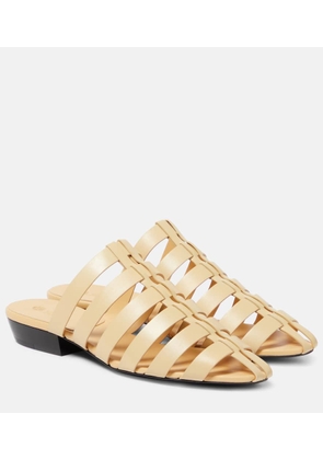 Loro Piana Kaede leather mules