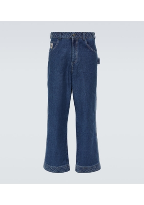 Bode Knolly Brook embroidered wide-leg jeans