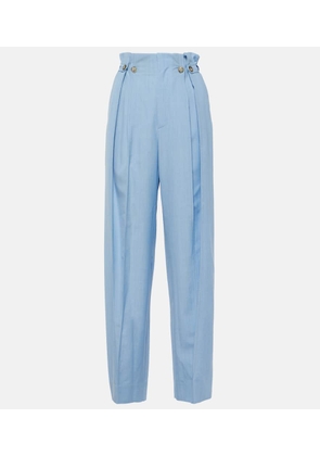 Victoria Beckham Gathered virgin wool tapered pants
