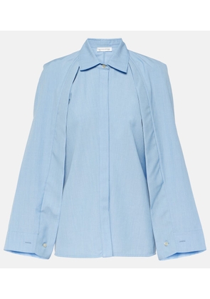 Victoria Beckham Caped virgin wool shirt