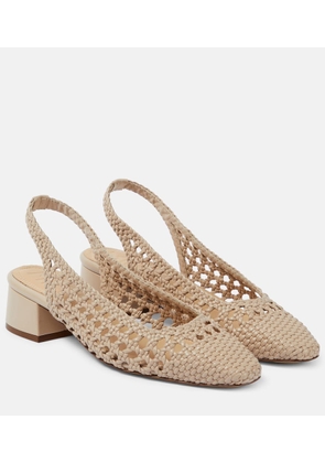 Souliers Martinez Nova Tarragona leather slingback pumps