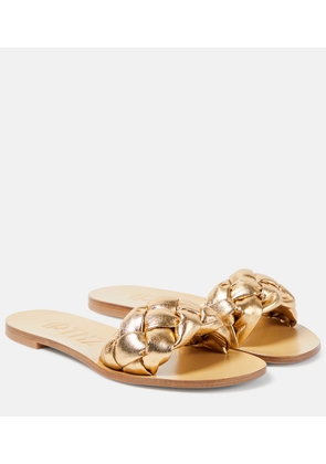 Souliers Martinez Pelota braided leather slides