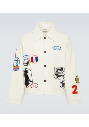 Bode Cambridge patch-applique cotton canvas jacket